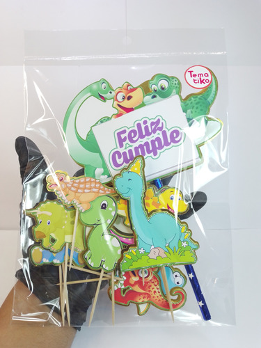 Artículo Para Fiesta Dinosaurios Inftl. Set 12 Pzs De Pastel