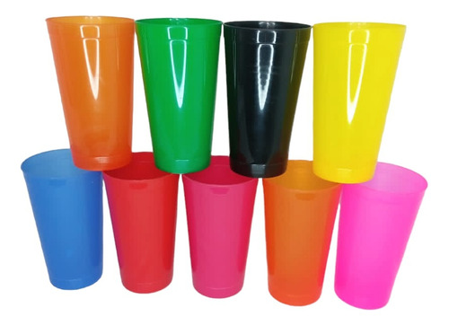 Vasos Plásticos Licoreros 16oz De Colores