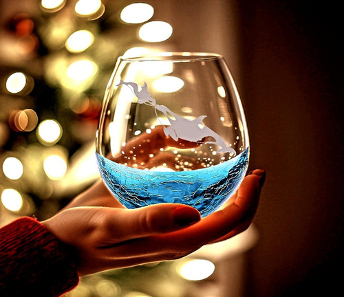 Regalos De Navidad Para Mamá 2024, Copa De Vino Craquelada G