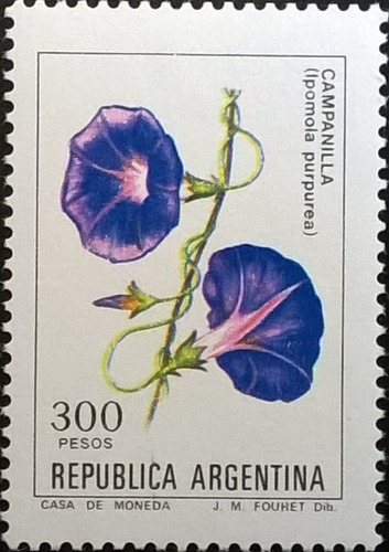 Argentina Flora, Sello Gj 2026 Flor 300p 1982 Mint L11648