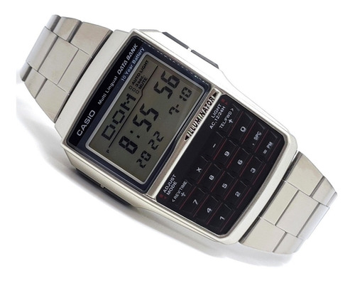 Imagen 5 de 8 de Reloj Calculadora Casio Plateado Dbc-32d-1a