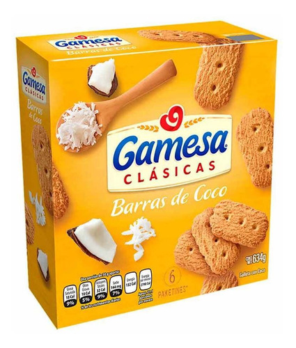 Galletas Gamesa Barras de Coco 634g