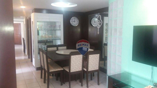 Excelente Apartamento Com 3 Dormitórios, Com Closet E Projetados À Venda, 100 M² - Candelária - Natal/rn - Ap0010