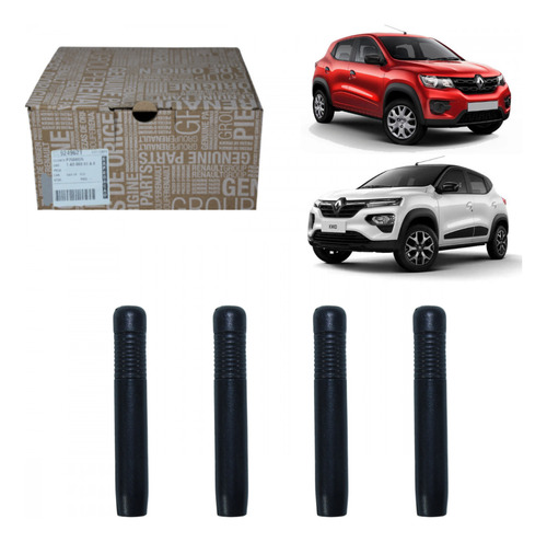 Kit Botões De Pino Trava Da Porta Original Renault Kwid 