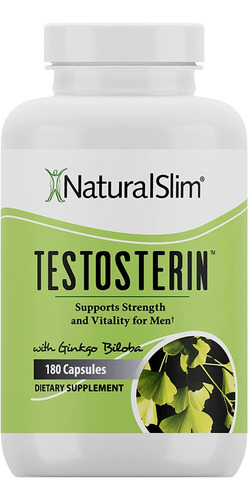Naturalslim  Suplemento Testosterin, Niacina, Zinc 180 Capsu