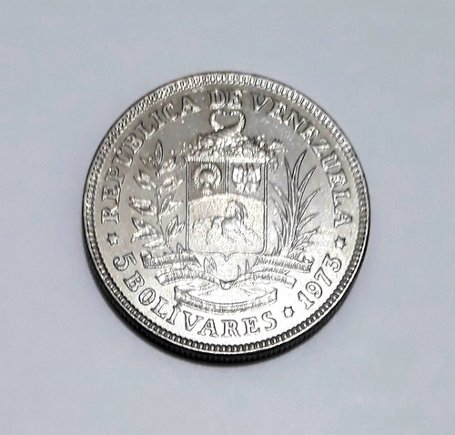 Moneda Venezolana Año 1973 - 5 Bolívares