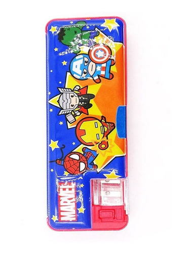 Imagen 2 de 3 de Cartuchera Super Hero Marvel Avengers Sacapuntas Secreto