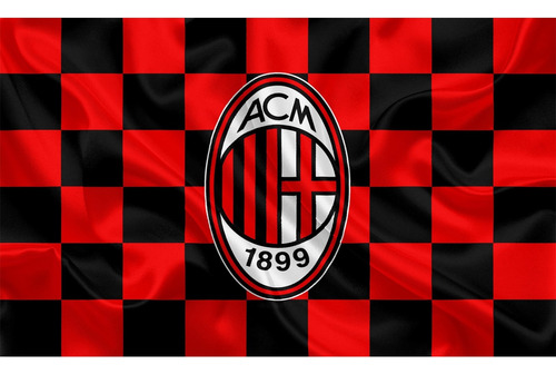 Bandera Ac Milan Equipo De Futbol Poliéster 150x90