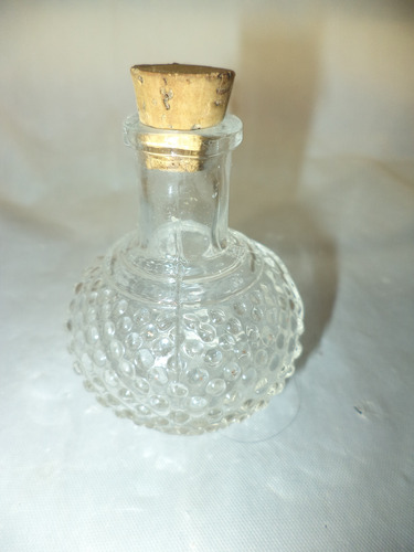 Vintage Y Pequeño Perfumero Artesanal Transparente (Usado)