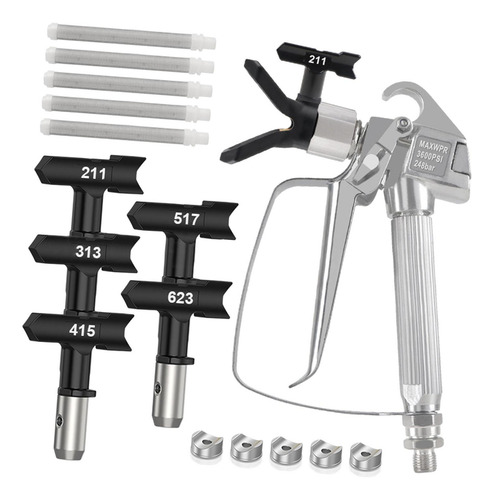 Kit De Rociador De Pintura 211 313 415 517 623 Reemplace 5