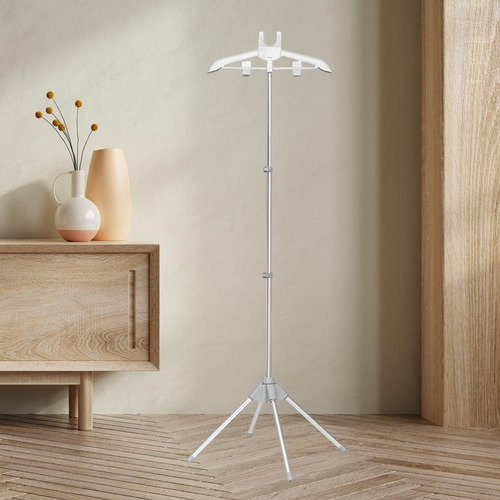 Percha De Aleación De Aluminio Retráctil Con Soporte Gris