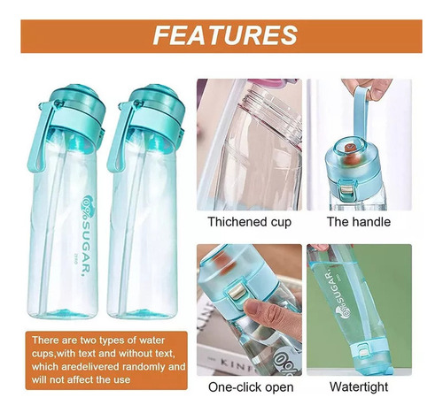 Botella De Agua Air Up Bottle Con 7 Cápsulas Saborizadas.