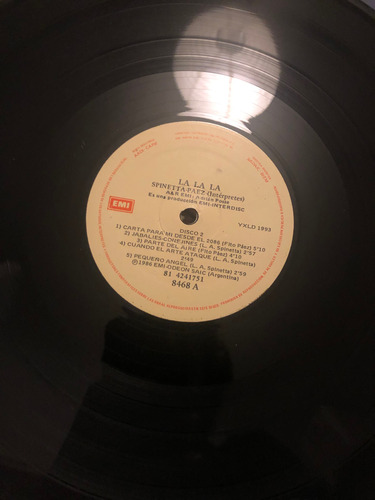 Spinetta Páez La La La Disco Doble Impecable Sin Girar 1986 Estándar (Usado)
