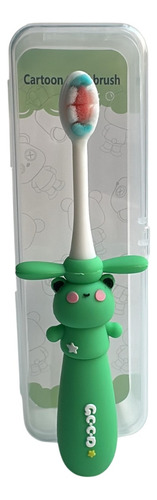 Cepillo Dental Animado Animalitos Infantil Cartoon Toyz Verde