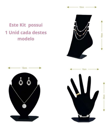 Imagem 3 de 6 de Display Expositor Kit Completo Anéis Bijuterias Jóias 20 Pçs