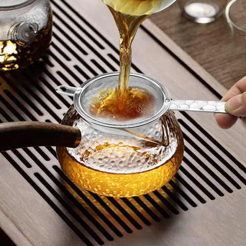 Colador De Té Con Mango, Ligero, Portátil, De Malla Fina Par