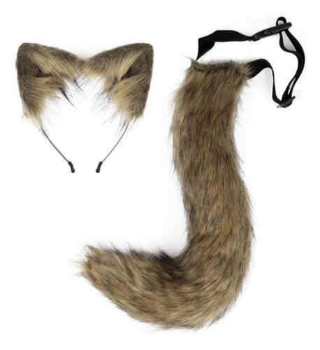 Fantasia De Fantasia De Halloween Com Cauda E Orelhas De Gat