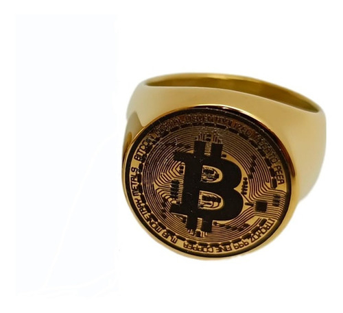 Anillo Grabado Bitcoin En Laser De Alta Calidad Y Definicion
