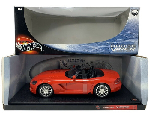 2002 Dodge Viper Srt 10 Red  Escala 1/18 Hot Wheels