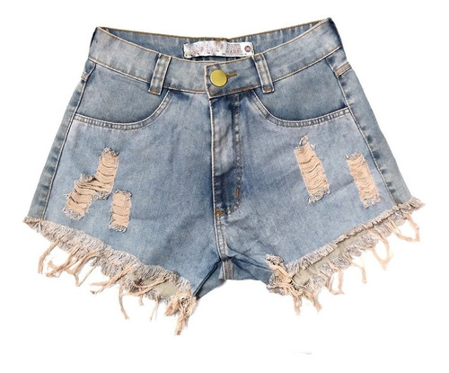 Shorts Jeans Manchado Destroyed Hot Pants Rasgado St010