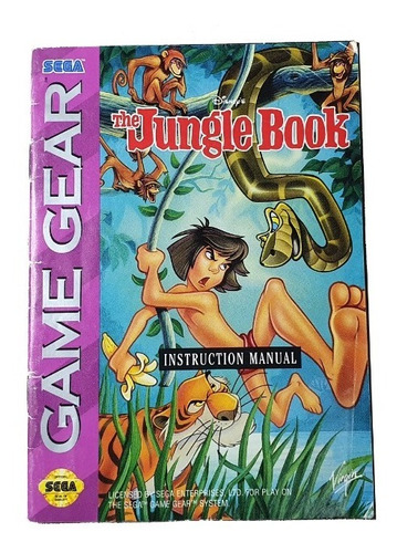 The Jungle Book Somente Manual - Game Gear - Original