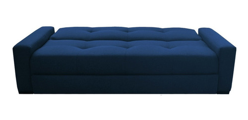 Sofa Cama Sofacama Futon Sillon Sala Mobleco Color Marino Diseño De La Tela Loneta