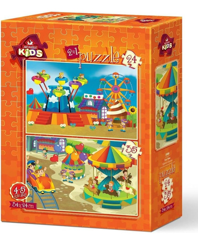 Art Kids La Feria 2 Rompecabezas 24 +35 Pz Art Puzzle 5566
