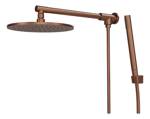 Chuveiro Parede Com Desviador Metal Safira Rose Gold Fani