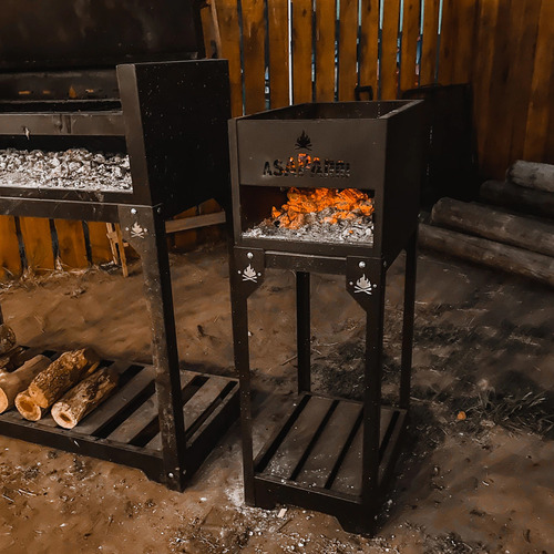 Brasero De Pie Complemento Parrilla Chulengo Asador Leña