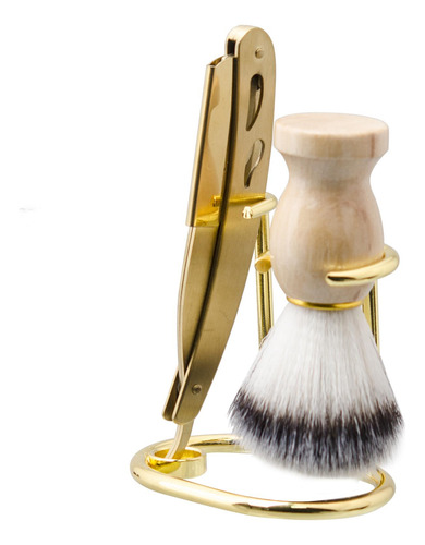 Kit De Barbear Molhado Ferramenta De Limpeza De Barbear Ouro