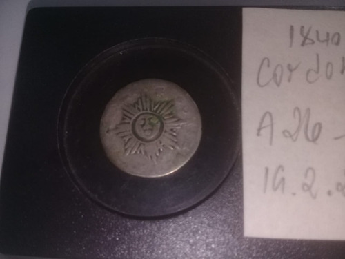 Moneda Cordoba ( Arg) Plata 1 Real 1840 Pnp Cj19.2.24 A26 R4 (Usado)