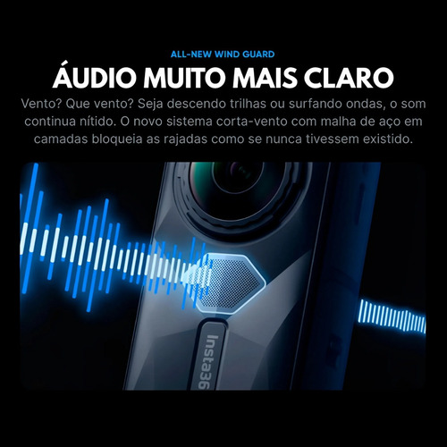 Câmera De Ação Insta360 X5 8k Envio Imediato No Brasil + Nf Preto