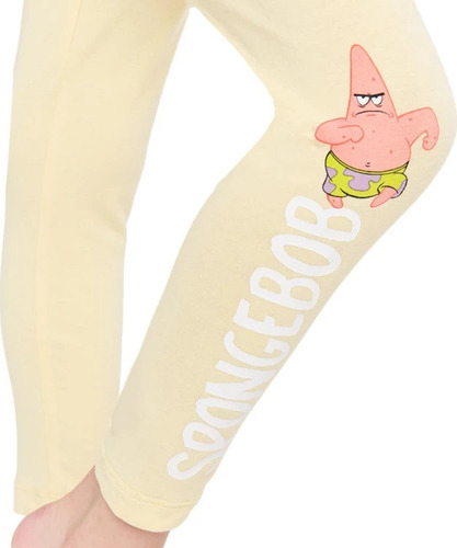 Conjunto Playera Y Pantalón Bob Esponja Casual Niñas 1197310 Beige Liso 9/10 Años
