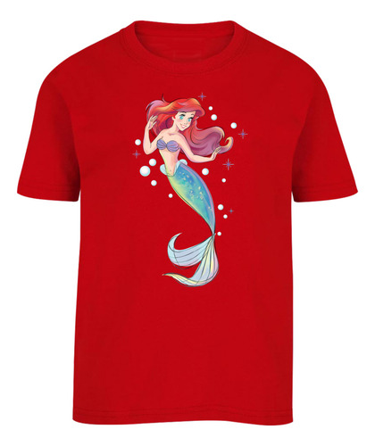 La Sirenita Playera Infantil Ariel Princesas Disney Oficial