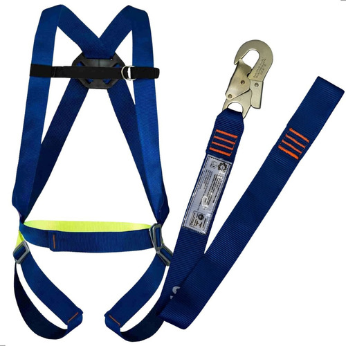  Life Cintos cinto 1 ponto e talabarte sling simples altura segurança epi cor azul tamanho u