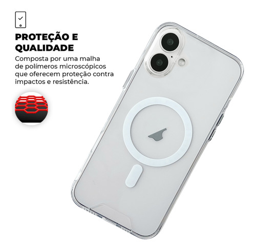 Kit Capa Magsafe +película3d Para iPhone 16 Pro Plus Pro Max