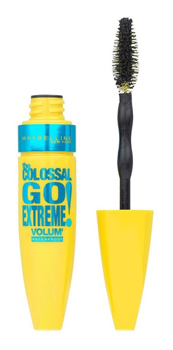 Imagen 2 de 2 de Máscara de pestañas Maybelline The Colossal Go Extreme waterproof 9.5ml color black 1 unidad