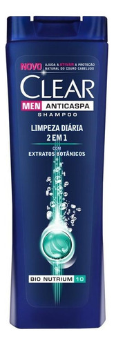 Kit C/ 6 Shampoo Anticaspa Clear Limpeza Diaria 2 Em 1 400ml