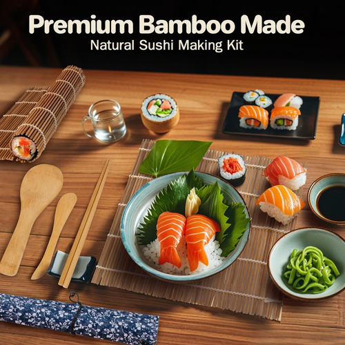 Kit Para Hacer Sushi Natural Tapete Para Enrollar Sushi Kit
