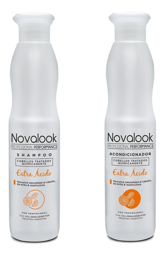 Shampoo + Acond. Extra Ácido (post Técnico) X 320ml.novalook