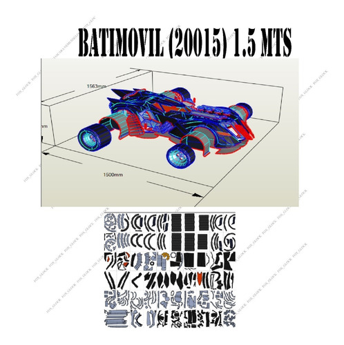 Batimovil 2015? Papercraft 1.5 Metros