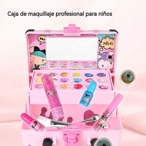 Set De Maquillaje Para Niñas, Lavable, Con Almacenamiento