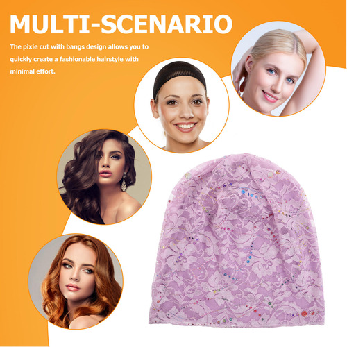 Gorra De Encaje Fino: Gorra Elegante Que Cubre La Cabeza Par