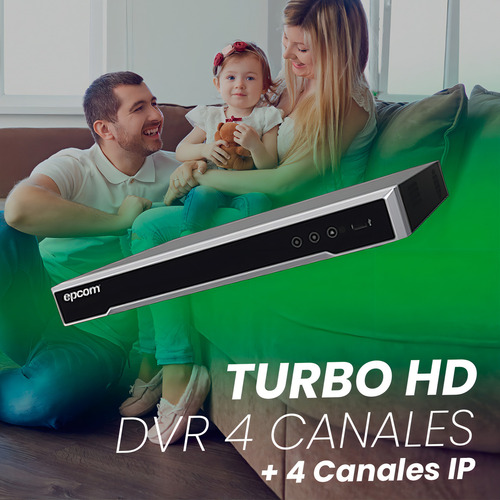 Epcom Kit Dvr Ev-8004turbo-plus+2tb 4 Canales Turbohd + 4 Canales Ip 8 Mp 2k Tecnología Acusense Evita Falsas Alarmas + Hdd 2tb Audio Por Coaxitron Ev-8004turbo-d 4 Entradas De Alarma