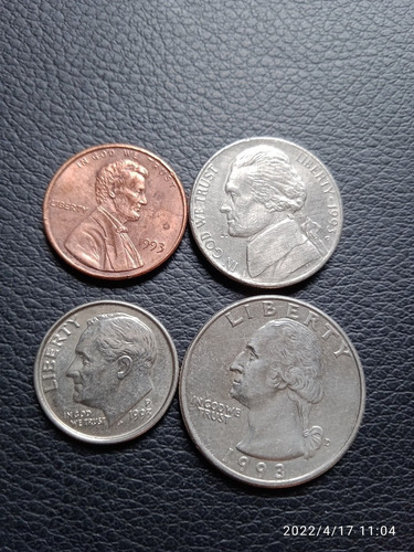 4 Moedas Estrangeira Eua 1993 (Usado)