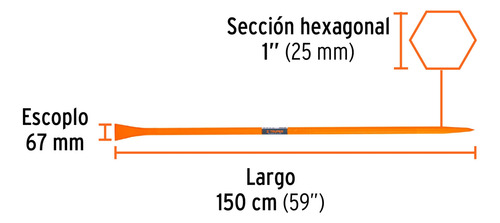 Chuzo Hexagonal 1 X 150cms Bap-150e Truper