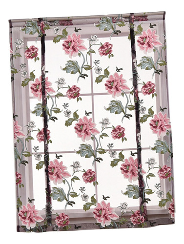 Cortina De Cocina Romana Con Forma De Flor De Peonía Y Persi