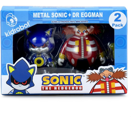 Kidrobot Sonic The Hedgehog Metal Sonic & Dr Eggman Vinyl Mi