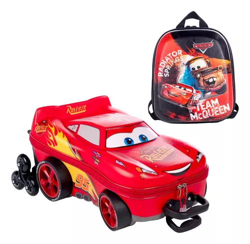 Mochila Escolar Rodinha Força 4 Race Infantil Carros Corrida