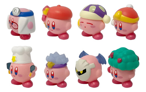 8 Figuras Kirby Amazing Mirror Maze Colección Juguete Gamer